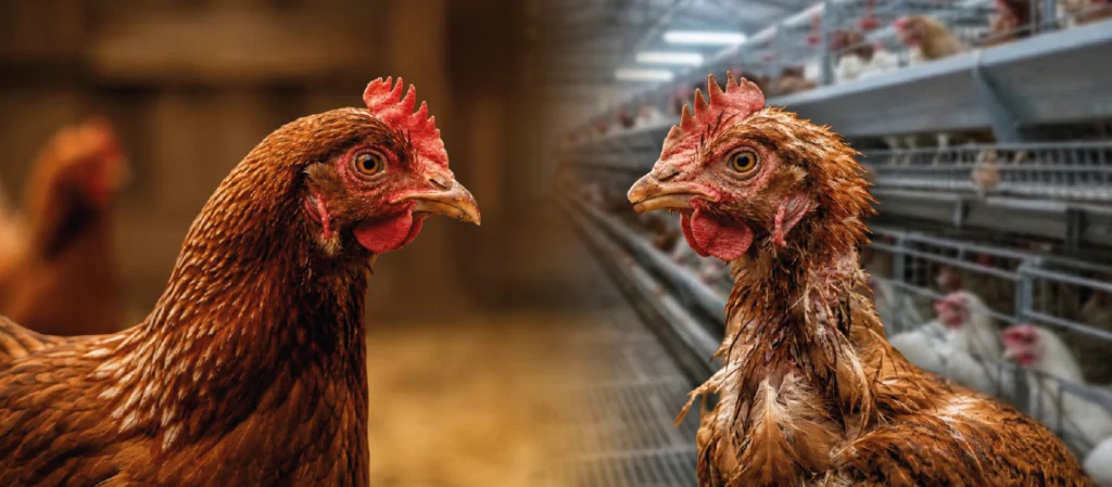 Gallinas en jaulas